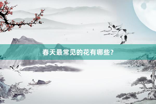 春天最常见的花有哪些？